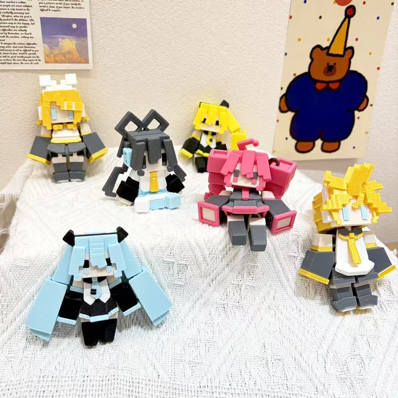 3D Printing Mockup - Llavero Impreso en 3D de Hatsune