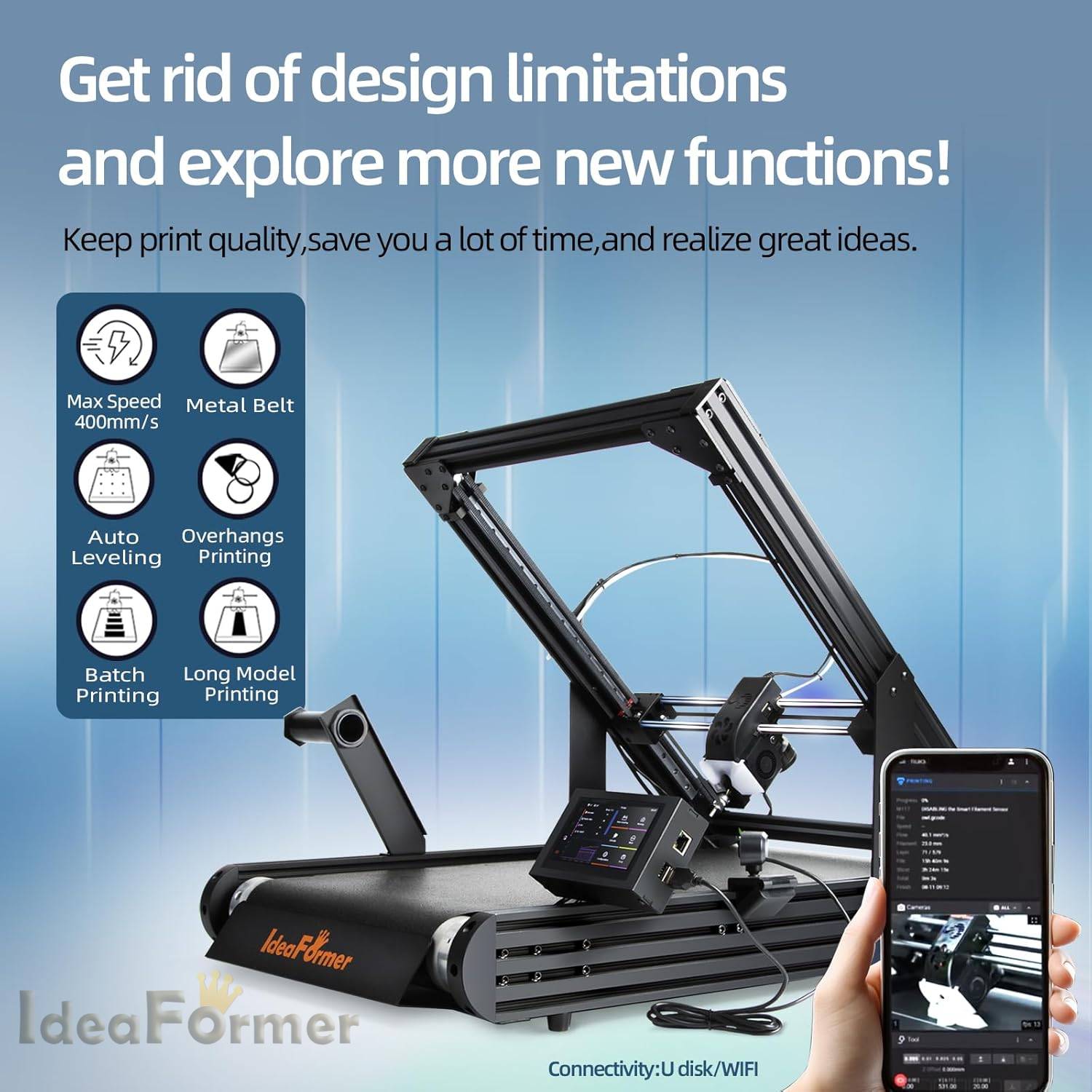 IdeaFormer-Cinta transportador - 3D Printing Z Axis reseña y precio