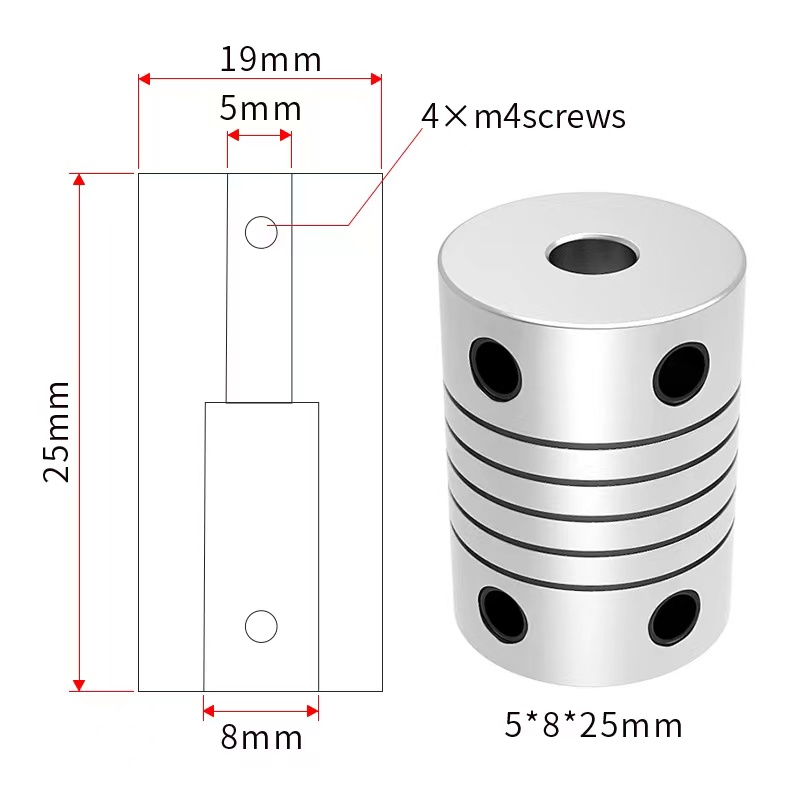 Acoplamiento flexible de alumi - 3D Printing Z Axis reseña y precio