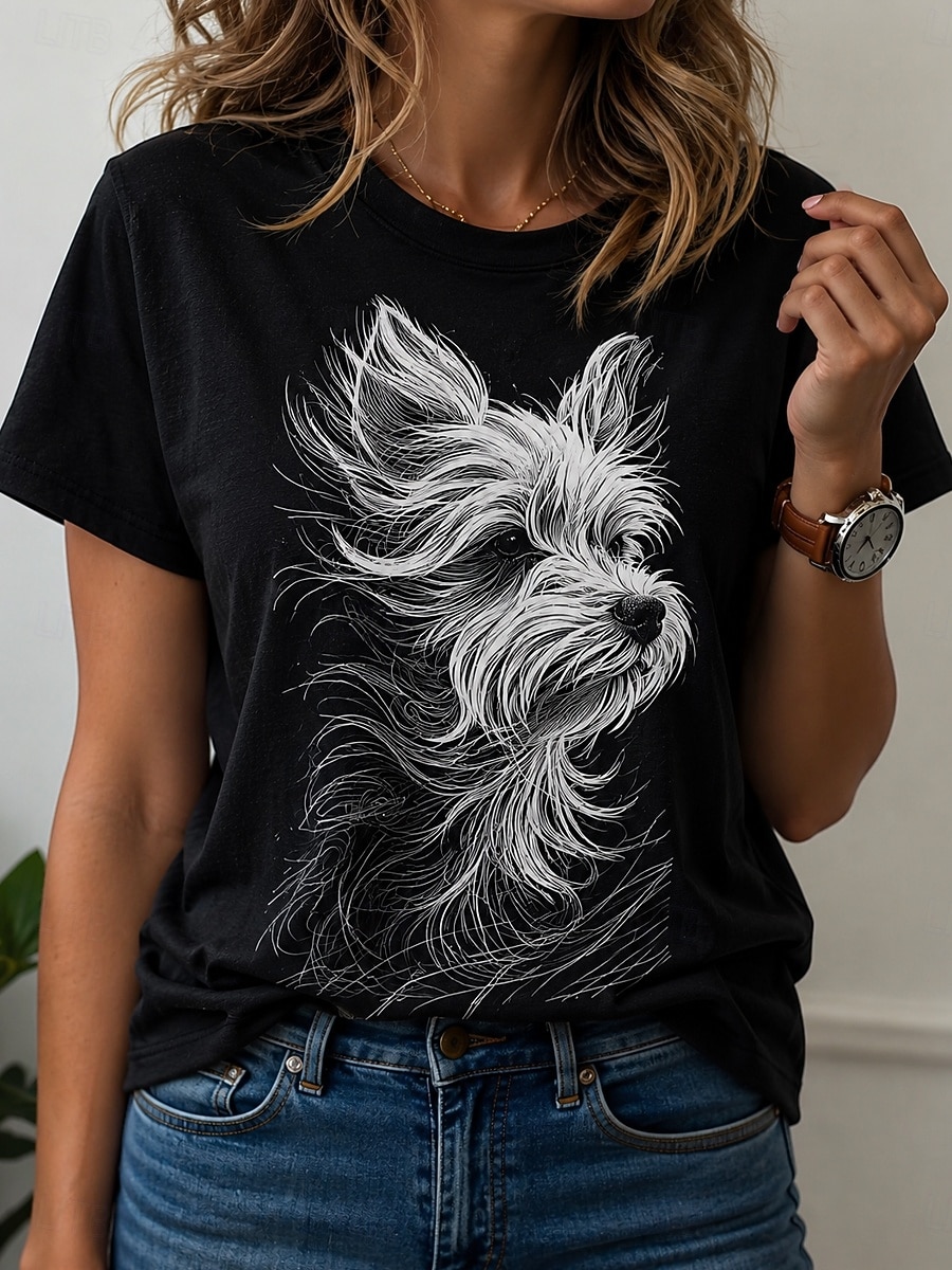 Camiseta con cuello redondo y  - 3D Printing Yorkshire reseña y precio